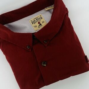RedHead Brand Co Fishing Shirt 2XL Red Short‎ Sleeve Vented Outdoor Bass Pro